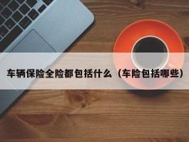 车辆保险全险都包括什么（车险包括哪些）