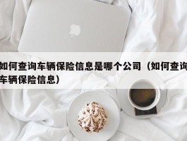 如何查询车辆保险信息是哪个公司（如何查询车辆保险信息）