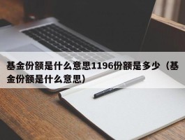 基金份额是什么意思1196份额是多少（基金份额是什么意思）